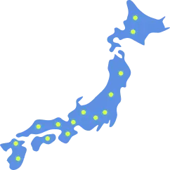 Japan map showing 450,000+ connections