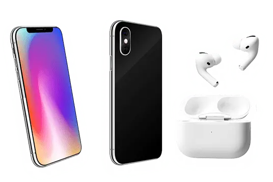 Mobile phone and wireless earphones